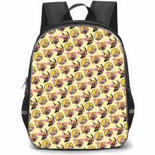One Piece Sanji Backpack StudentPack - Sanji Chibi Avatar Pattern Art On Yellow Background