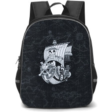 One Piece Backpack School Bag StudentPack - One Piece Straw Hat Pirates Adventure Map Poster