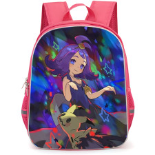 Pokemon Backpack School Bag StudentPack - Pokemon Acerola And Mimikyu Fan Art Illustration Poster