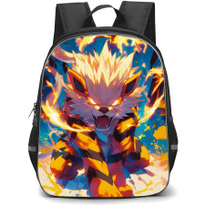 Pokemon Arcanine Backpack School Bag StudentPack - Pokemon Arcanine Flash Fire Anime Art Poster