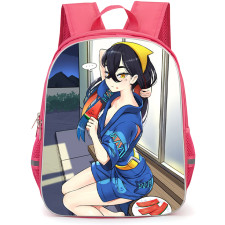 Pokemon Carmine Backpack School Bag StudentPack - Pokemon Carmine Sitting And Wear Blue Jinbei Illustration Art Poster