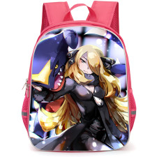 Pokemon Backpack School Bag StudentPack - Pokemon Cynthia And Garchomp The Sinnoh Champions Might Poster