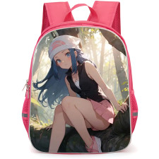 Pokemon Dawn Backpack School Bag StudentPack - Pokemon Dawn Sitting On The Thick Branch Of A Tree Anime Art