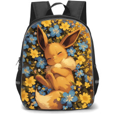 Pokemon Eevee Backpack StudentPack - Eevee Sleeping On Flowers