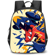Pokemon Garchomp Backpack School Bag StudentPack - Pokemon Garchomp Minimalist Fan Art Poster