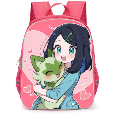 Pokemon Backpack School Bag StudentPack - Pokemon Liko And Sprigatito Smiling Illustration Art Poster