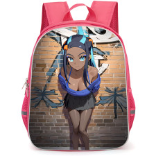 Pokemon Nessa Backpack School Bag StudentPack - Pokemon Nessa Standing On Brick Wall Background