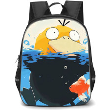 Pokemon Psyduck Backpack School Bag StudentPack - Pokemon Psyduck Floating On Water Drawing Poster