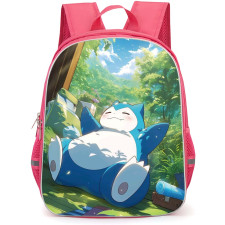Pokemon Snorlax Backpack StudentPack - Snorlax In Forest Anime