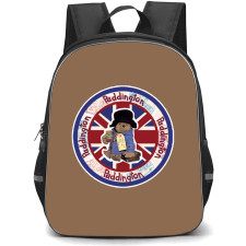 Paddington Backpack StudentPack - Paddington Bear Running Retro Illustration Art Yellow Background