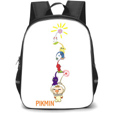 Pikmin Backpack School Bag StudentPack - Characters Stand Glowing White Background