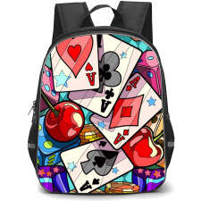 Poker Backpack Student Pack - Casino Games Neon Lights 3D