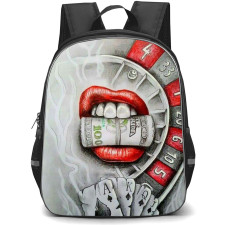 Poker Backpack Student Pack - Poker Just A Girl Black Bg