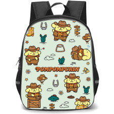 Pompompurin Sanrio Backpack School Bag StudentPack - Pompompurin Sanrio Cowboy Fit Collage Poster