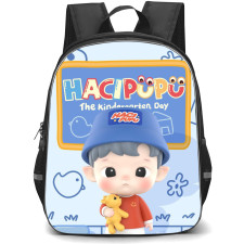 Pop Mart Hacipupu Backpack StudentPack - Hacipupu Portrait Blue Background