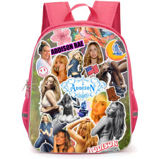 Addison Rae Backpack School Bag StudentPack - Addison Rae Collage Stars Background