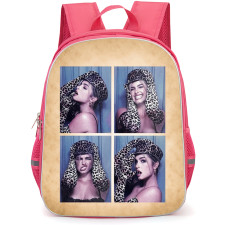 Addison Rae Backpack School Bag StudentPack - Addison Rae Wearing Leopard Print Collage
