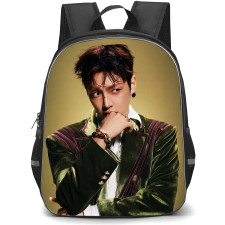 ATEEZ Hongjoong Backpack School Bag StudentPack - Hongjoong In Green Velvet Jacket Portrait Poster