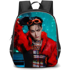 ATEEZ Seonghwa Backpack School Bag StudentPack - Seonghwa Red Faux Fur Jacket Portrait Poster