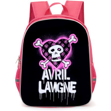 Avril Lavigne Backpack School Bag StudentPack - Avril Lavigne Heart Skull Logo