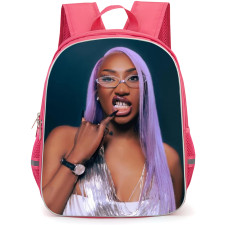 Aya Nakamura Backpack School Bag StudentPack - Aya Nakamura Portrait Blue Background