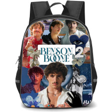 Benson Boone Backpack School Bag StudentPack - Benson Boone Collage Blue Background