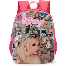 Britney Spears Backpack School Bag StudentPack - Smiling Portrait Poster Collage Background