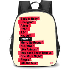 BTS Backpack School Bag StudentPack - BTS ARIRANG Tracklist Poster