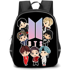 BTS Backpack School Bag StudentPack - BTS Cute Chibi Members Sticker