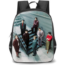 BTS Backpack School Bag StudentPack - BTS GQ Magazine Color Group Poster