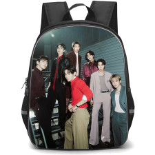 BTS Backpack School Bag StudentPack - BTS GQ Magazine Group At Night Poster