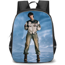 BTS J-Hope Backpack School Bag StudentPack - J-Hope Standing On Dark Blue Background