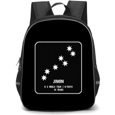 BTS JIMIN Backpack School Bag StudentPack - JIMIN World Tour Acrylic Pins Badge Sticker
