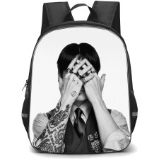BTS JUNGKOOK Backpack School Bag StudentPack - JUNGKOOK Minimal Monochrome Portrait Poster