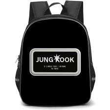 BTS JUNGKOOK Backpack School Bag StudentPack - JUNGKOOK World Tour Acrylic Pins Badge Sticker