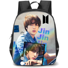BTS Jin Backpack School Bag StudentPack - Jin Dual Frame Collage Poster