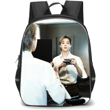 BTS Jinmin Backpack School Bag StudentPack - Jinmin GQ Magazine Mirror Selfie Poster