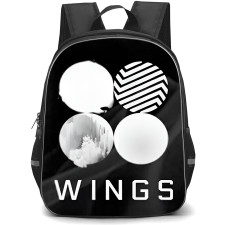 BTS Backpack School Bag StudentPack - BTS Wings Monochrome Album Cover Poster