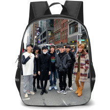 BTS Backpack School Bag StudentPack - BTS New York City Streetwear Group Photo Poster