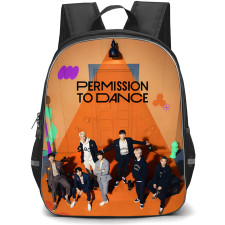 BTS Backpack School Bag StudentPack - BTS Permission To Dance Music Video Poster