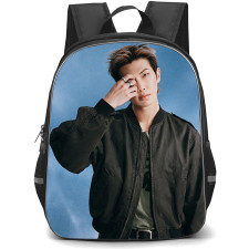 BTS RM Backpack School Bag StudentPack - RM Studio Portrait On Blue Background