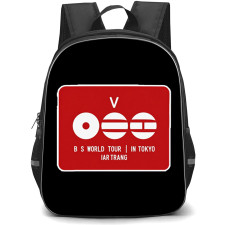 BTS V Backpack School Bag StudentPack - V World Tour Acrylic Pins Badge Sticker