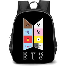 BTS Backpack School Bag StudentPack - BTS X BT21 Sticker