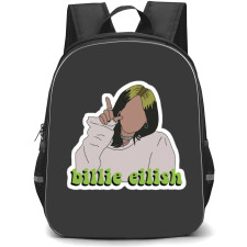 Billie Eilish Backpack Student Pack - Portrait Vector Art Sticker