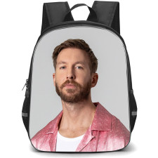 Calvin Harris Backpack School Bag StudentPack - Calvin Harris Portrait On Grey Background
