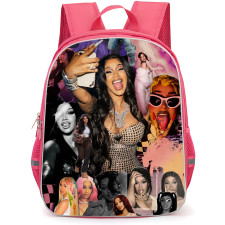 Cardi B Backpack School Bag StudentPack - Cardi B Collage Poster Mix