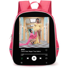 Cardi B Backpack School Bag StudentPack - Cardi B Feat Megan Thee Stallion WAP Cover Spotify Library Poster