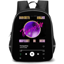 David Guetta Backpack School Bag StudentPack - David Guetta Trampoline Song Spotify Library Poster