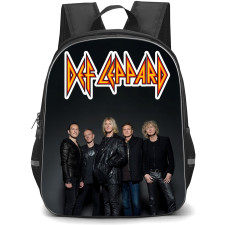 Def Leppard Backpack School Bag StudentPack - Def Leppard Group Portrait Black Background