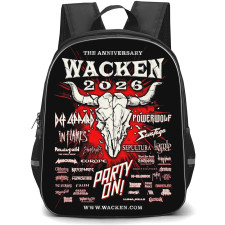 Def Leppard Backpack School Bag StudentPack - Def Leppard Wacken Concert Poster